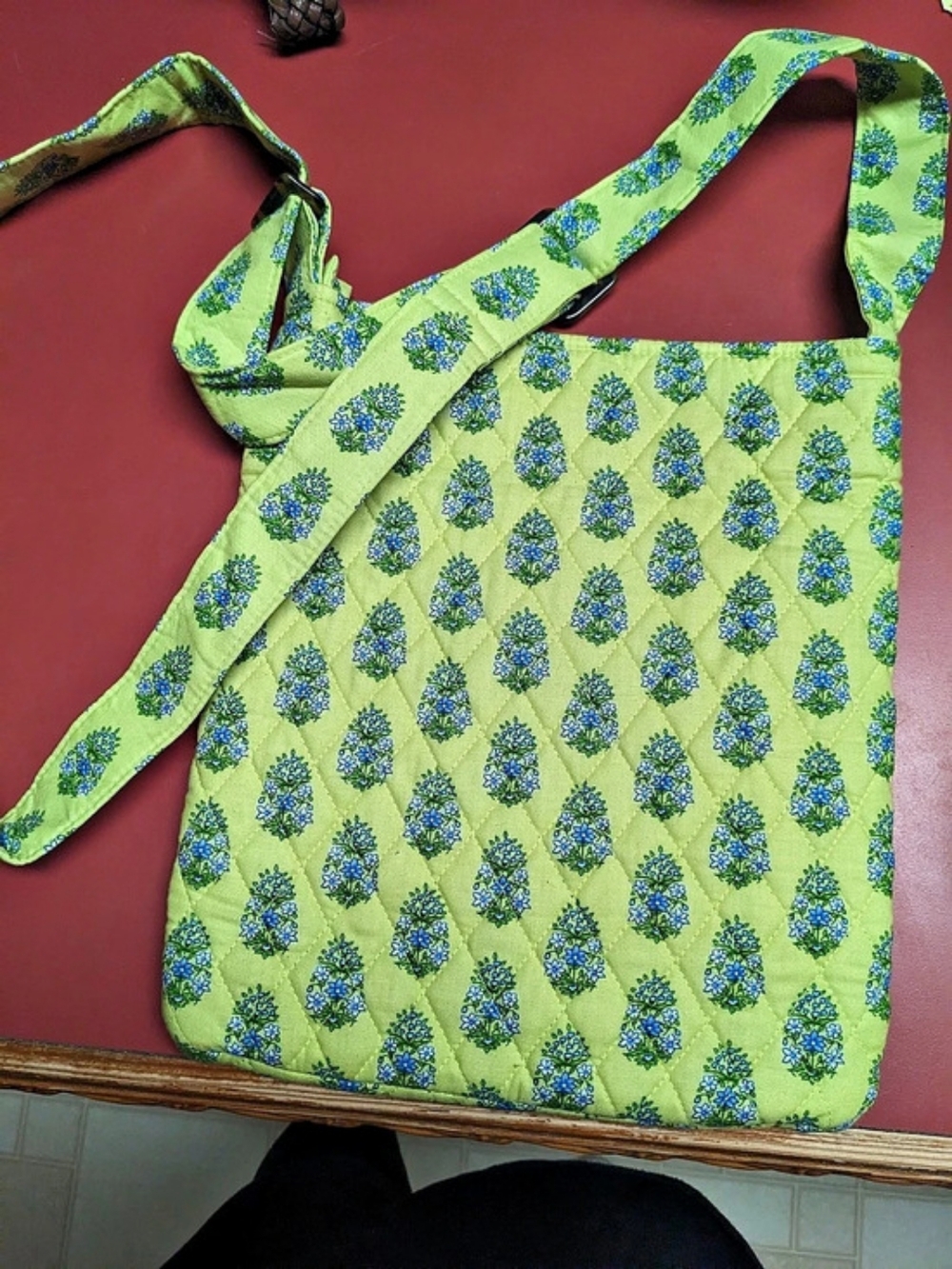 Vera Bradley Hipster Crossbody Bag in Green & Blue